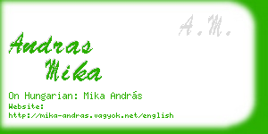 andras mika business card
